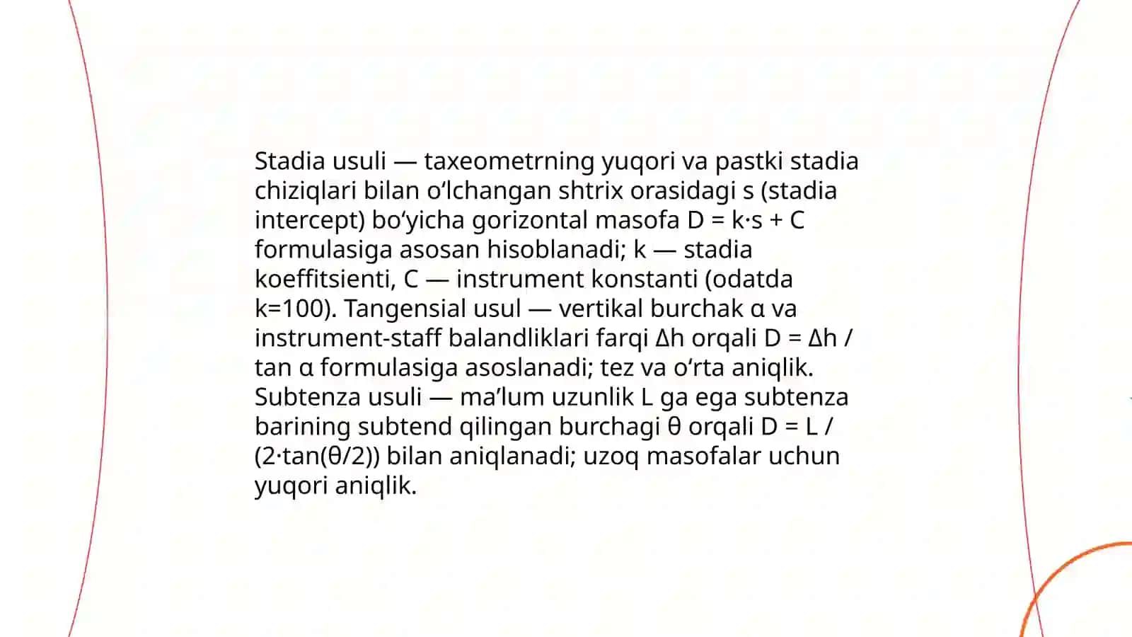 Taxeometrik syomka va uni mohiyati 4