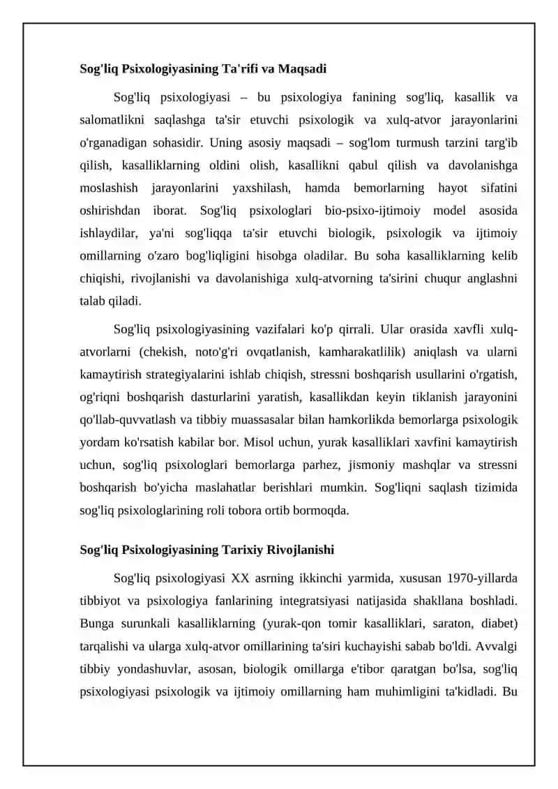 Salomatlik psixologiyasi: Ta'rif, tarixi va asosiy nazariyalar 4