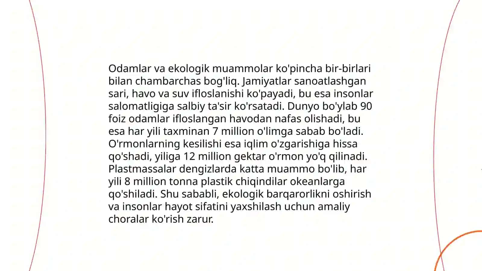 Odamlar va atrof-muhit ekologiyasi 4