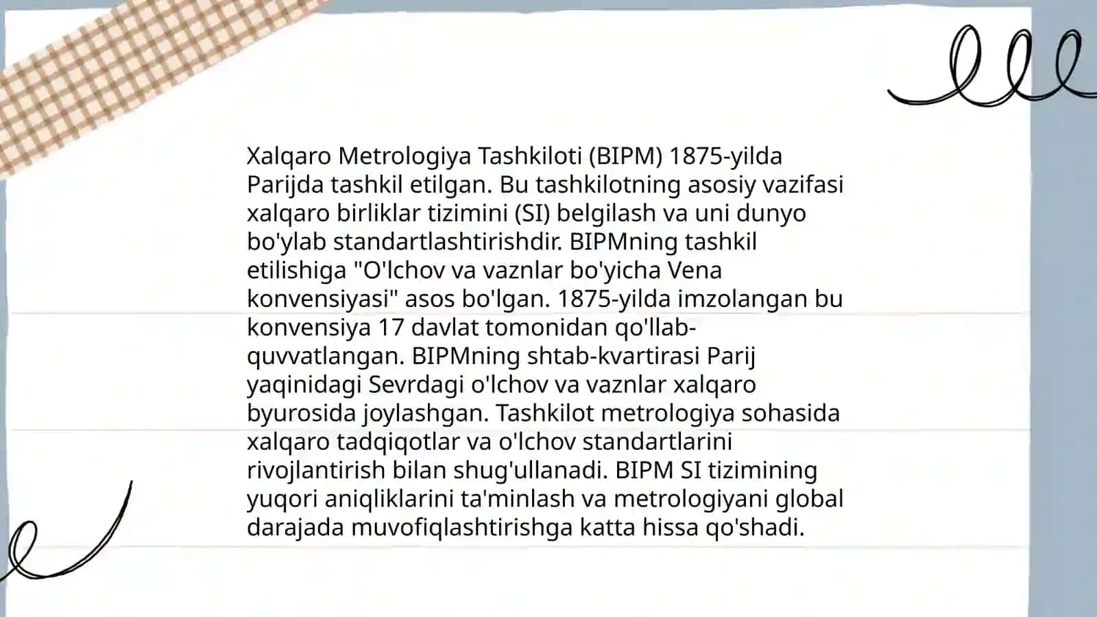 Metrologiya sohasidagi xalqaro tashkilotlarni oʻrganish 4