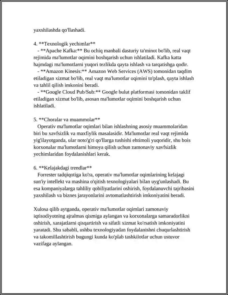 OPERATIV DARAJADAGI AXBOROT TIZIMLARI 4
