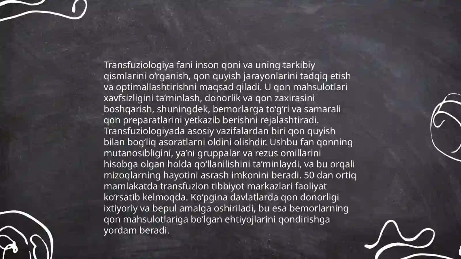 Qon va qon oʻrnini bosuvchi suyuqliklar. Tansfuziologiya va uning asoratlari 4