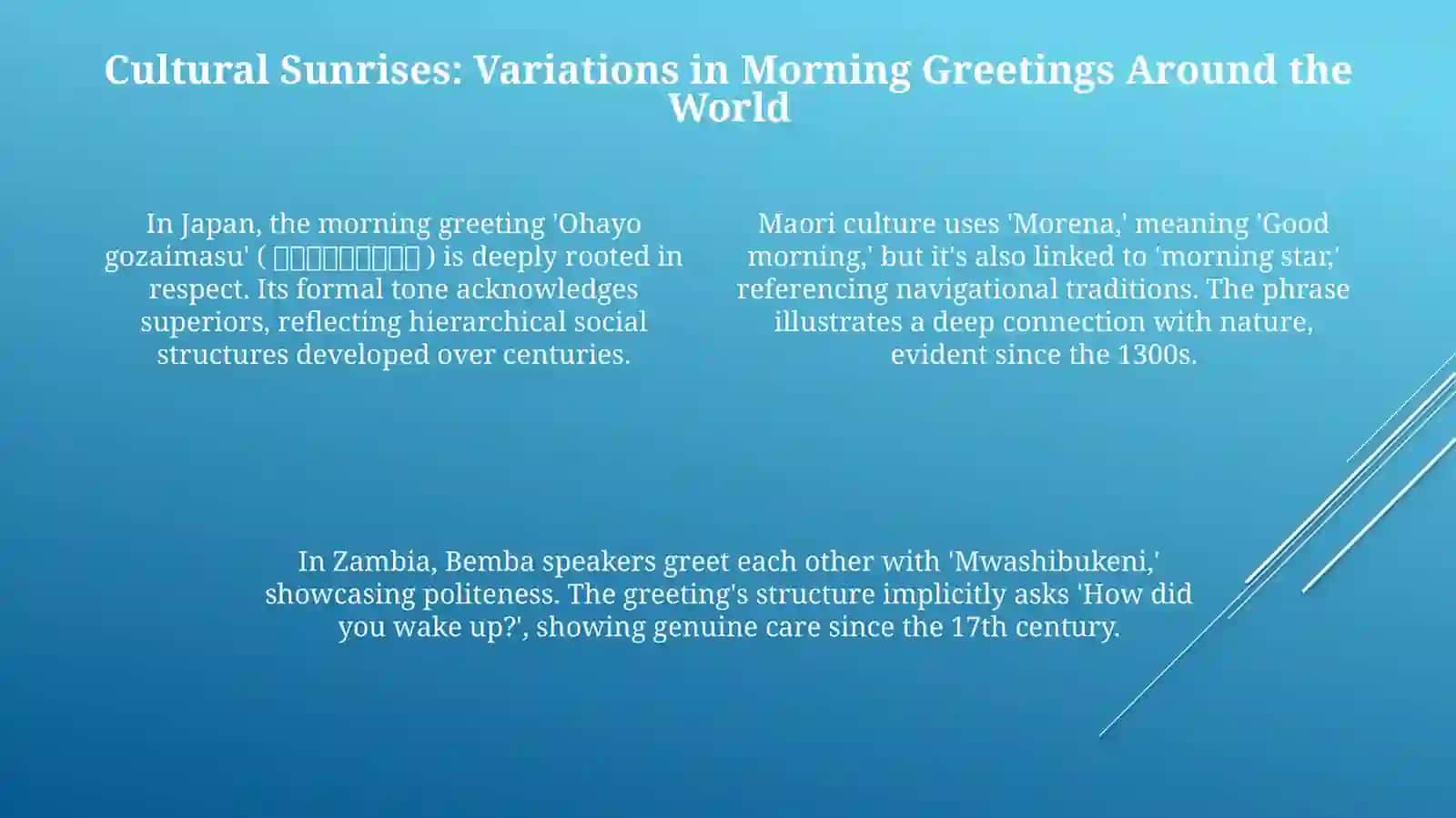 'Good Morning' in the Modern World: Psychological Impact, Technological Adaptation, and the Future of Greetings 4