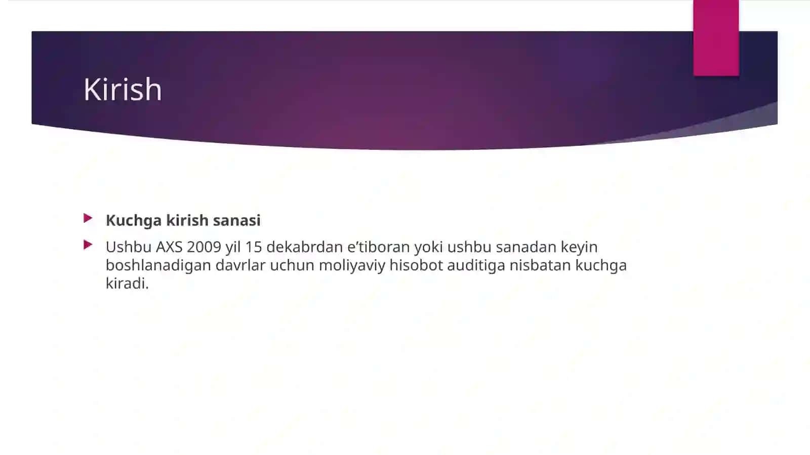BAHOLANGAN RISKLARGA JAVOBAN AUDITORNING HARAKATLARI 4