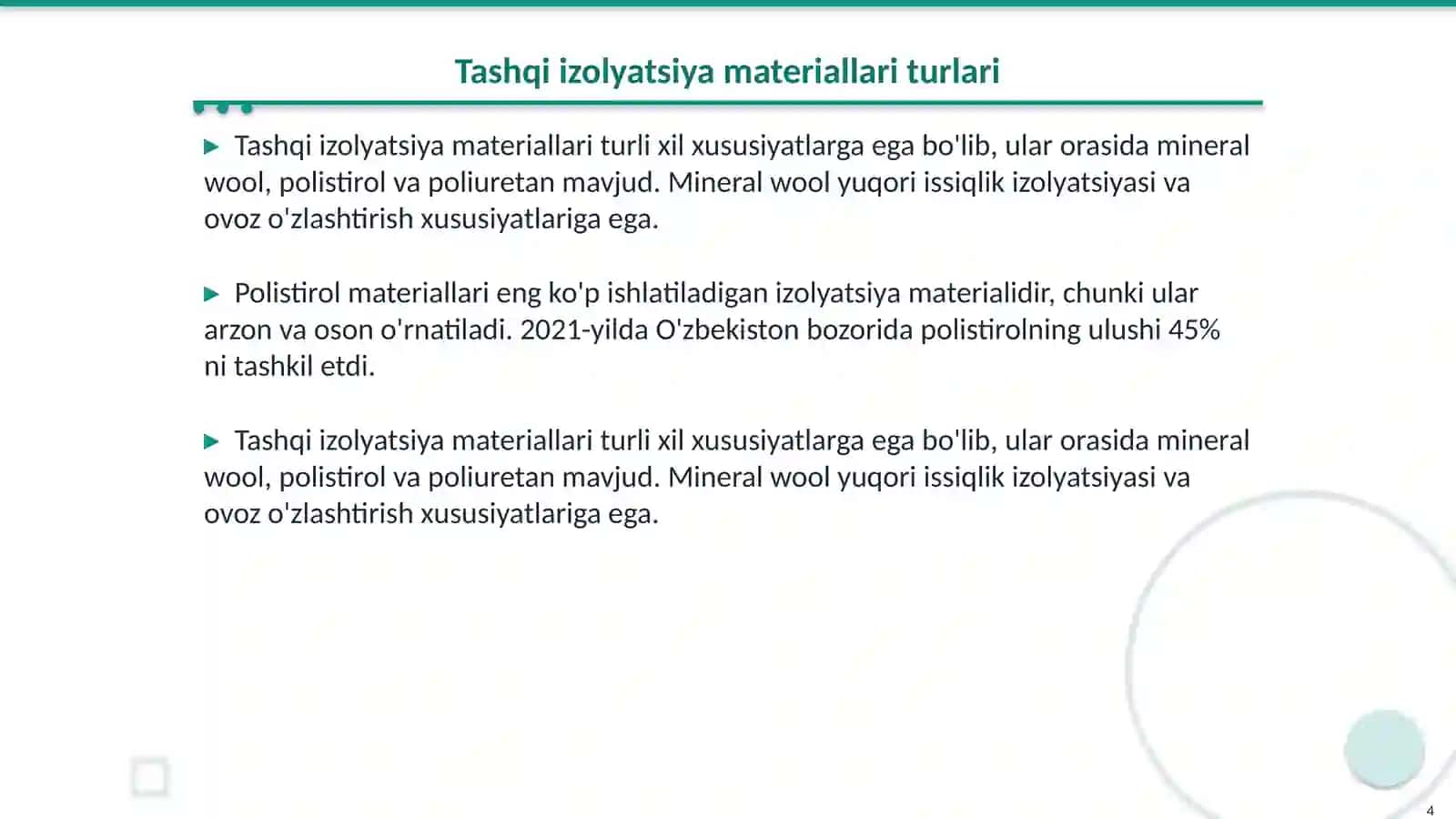 Zamonaviy tashqi issiqlik izolyatsiyasi tizimlari va fuqarolik binolarni energiya auditi 4