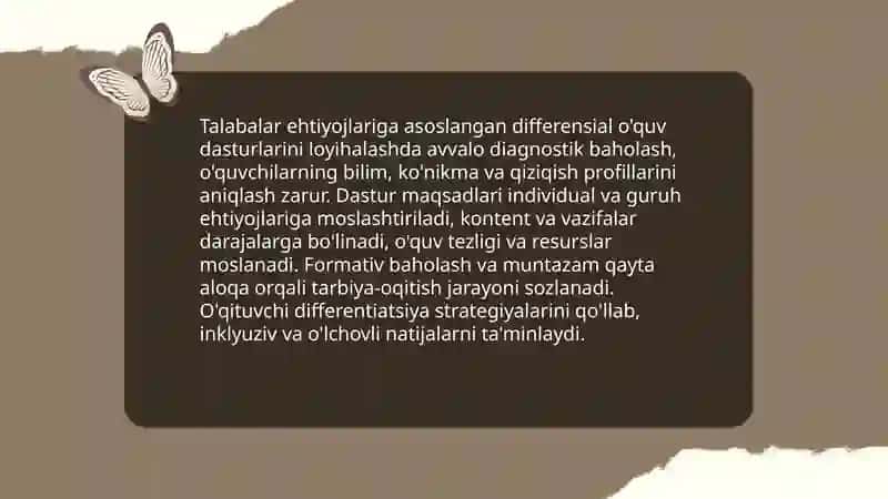 O'quv dasturlarini tuzishda differensial yondashuv 4