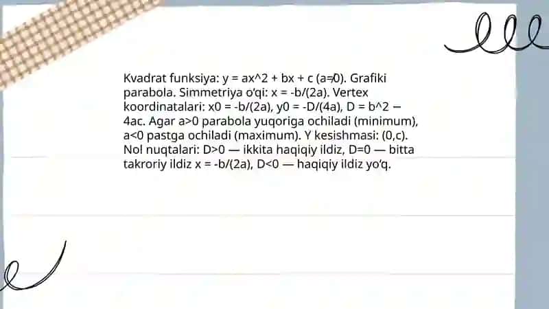 Kvadrat funksiya 4