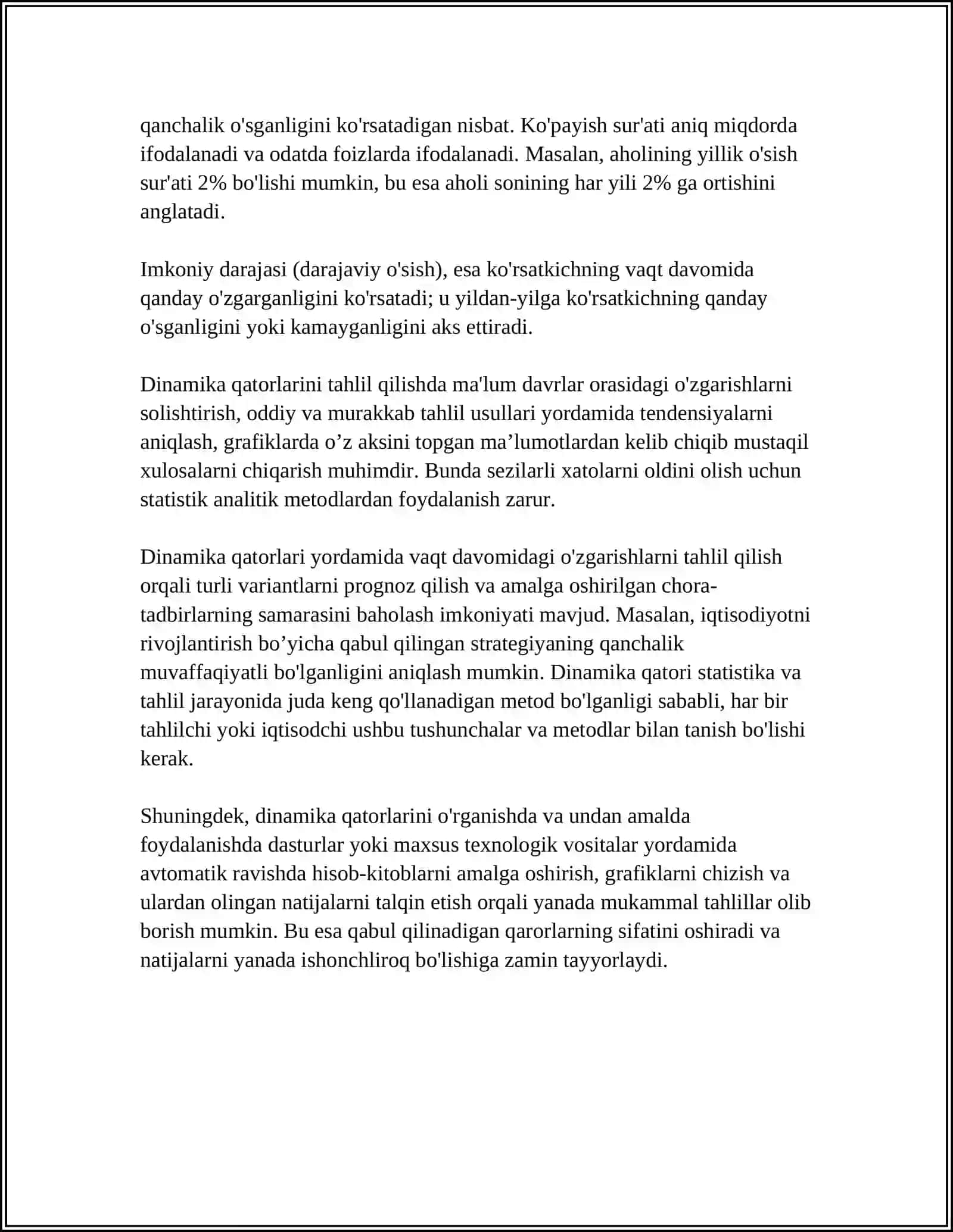 DINAMIKA QATORLARINI QAYTA ISLASHNING STATISTIK USULLARI 4