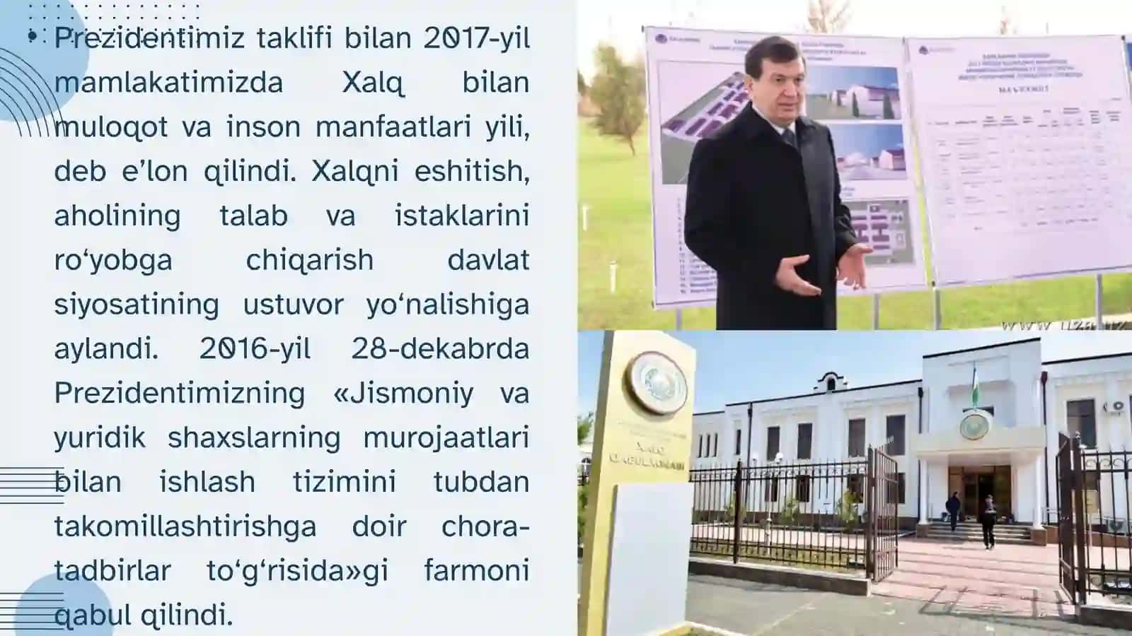 Har bir Tuman va Shaharlarda Prezidentning Xalq Qabulxonalarining Ochilishi va Uning Ahamiyati 4