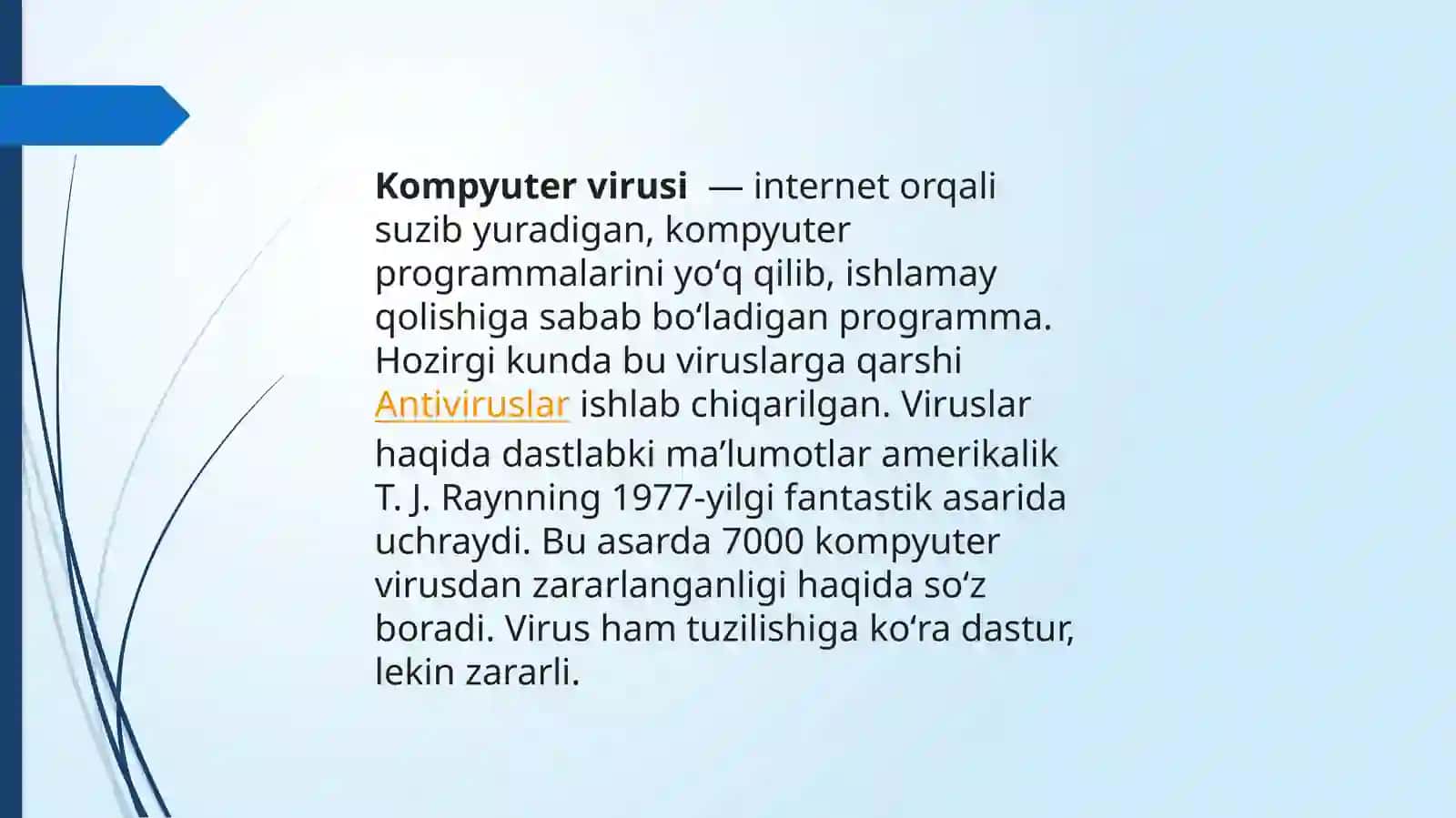 Kompyuterviruslarihaqida tushuncha 4