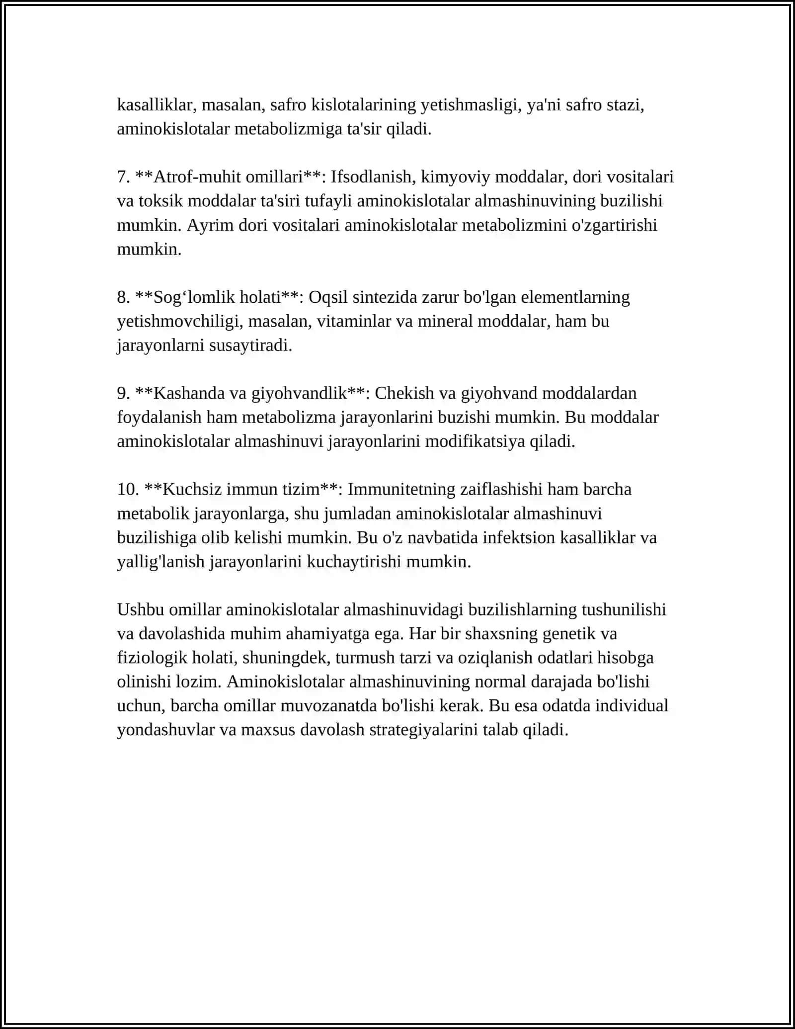 AMINOKISLOTALAR ALMASHINUVI BUZILISHI ETIOPATOGENEZI VA MORFOLOGIYASI 4