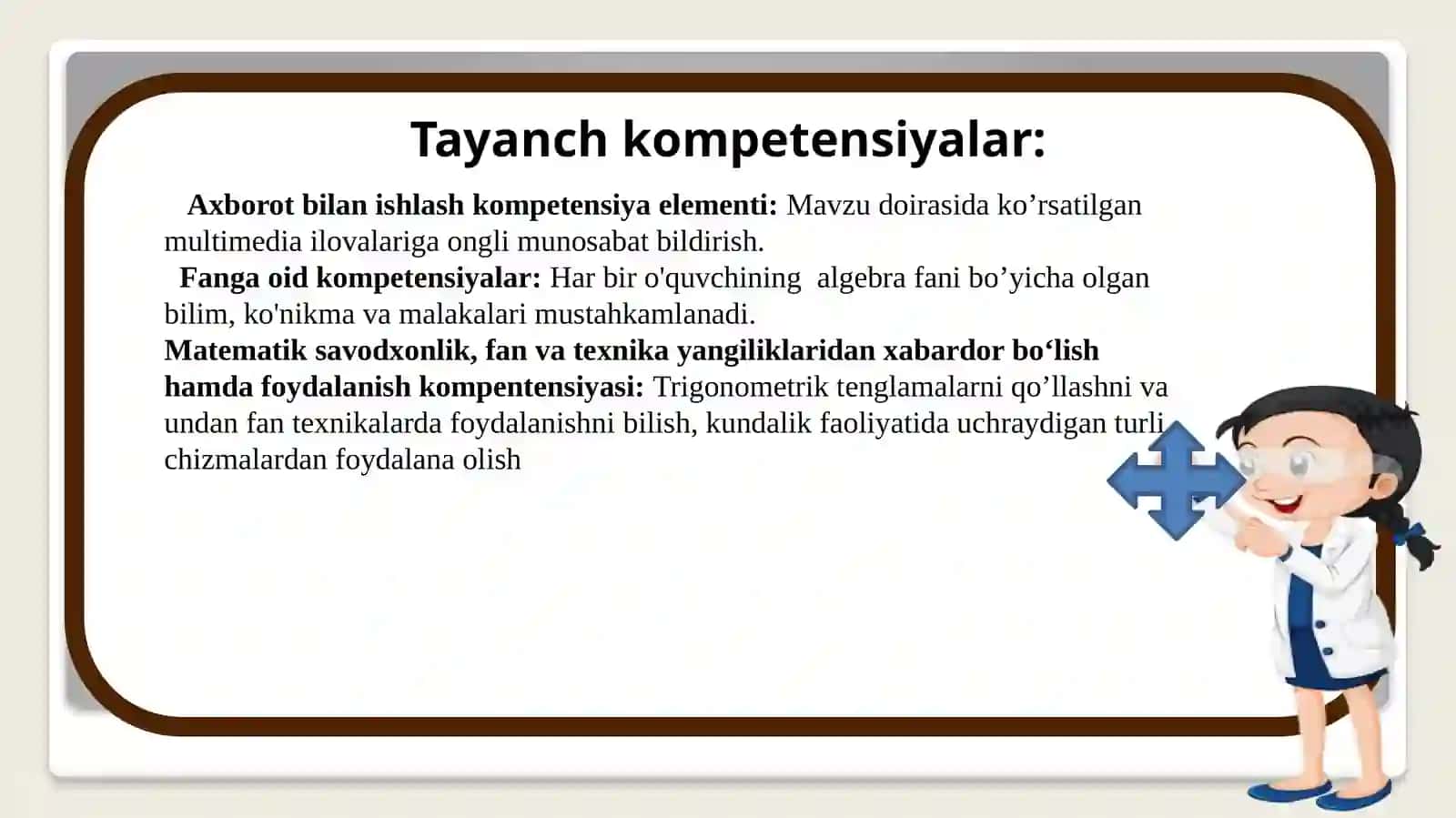 10-sinf Algebra fanidan Eng soda trigonometrik tenglamalar ochiq dars ishlanmasi 4
