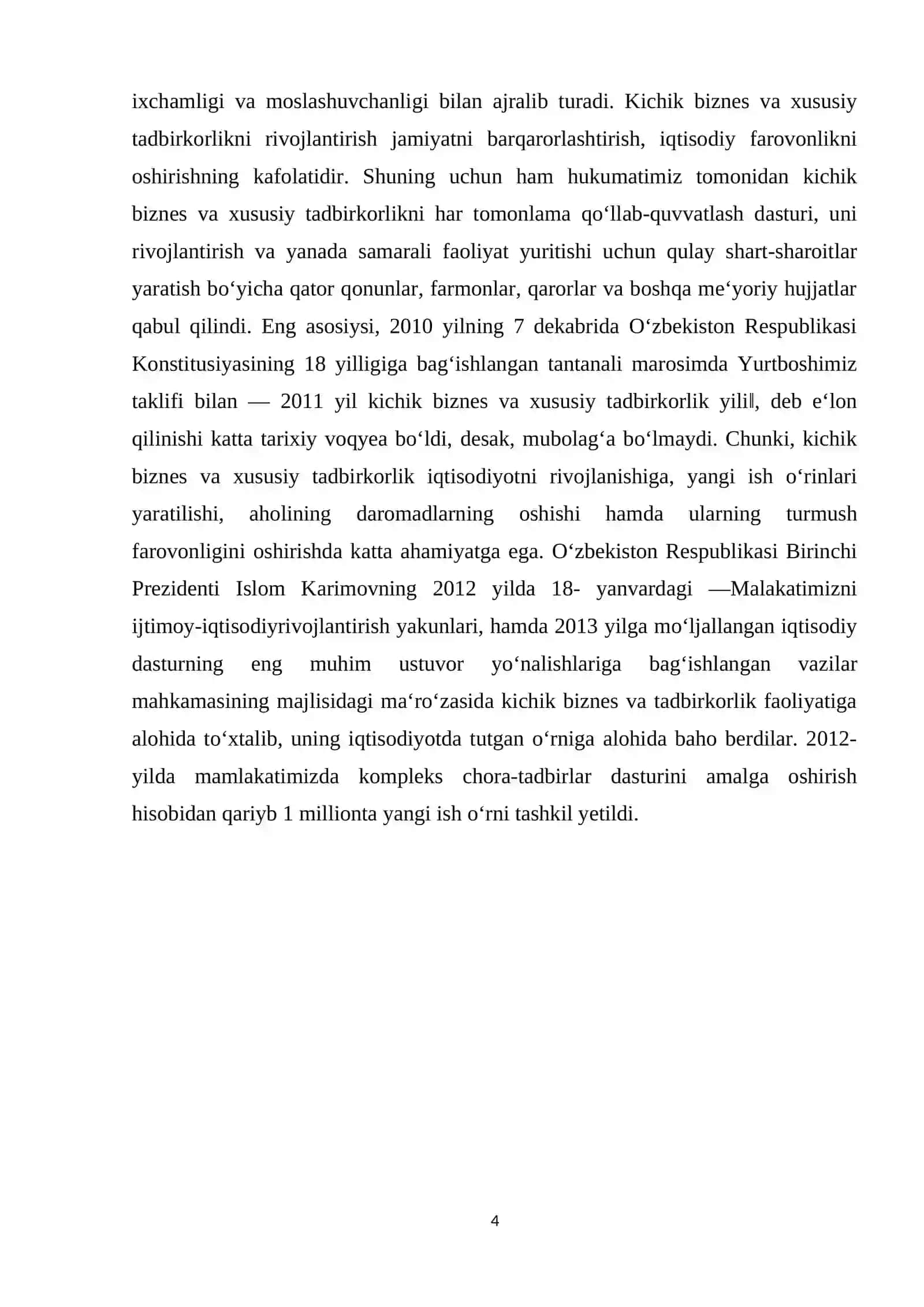 Kichik biznes va xususiy tadbirkorlik 4