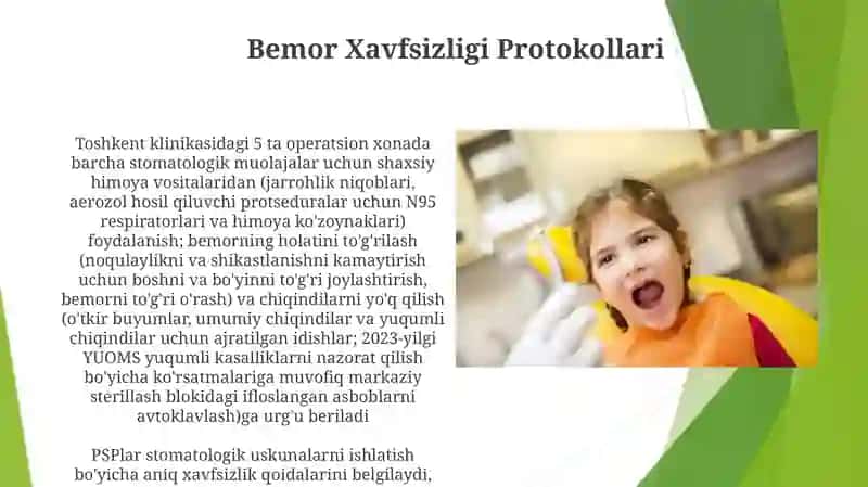 Stomatologik uskunalardan foydalanishda xavfsizlik Qoidalari 4