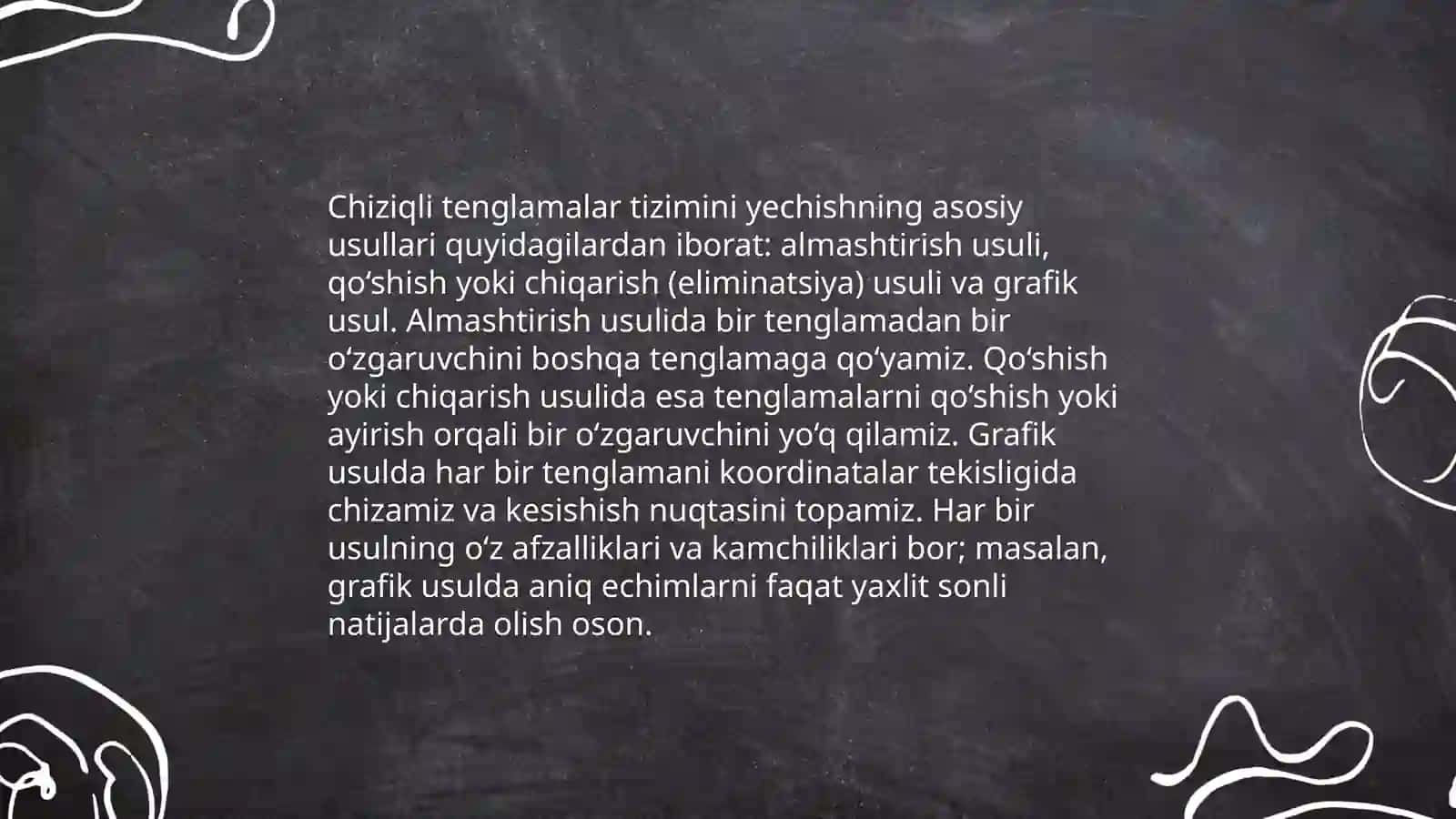 Chiziqli tenglamalar sistemasi va ularni tekshirish taqdimoti 4