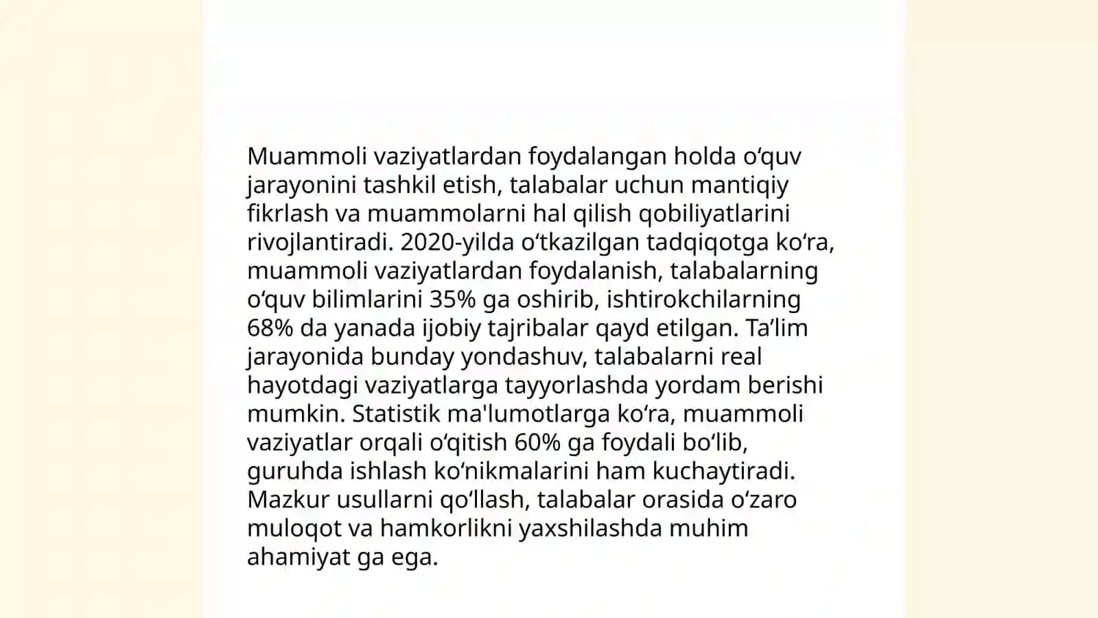 Talim Jarayonida Talabalar O'quv-Bilish Kompetentligini Rivojlantirish 4