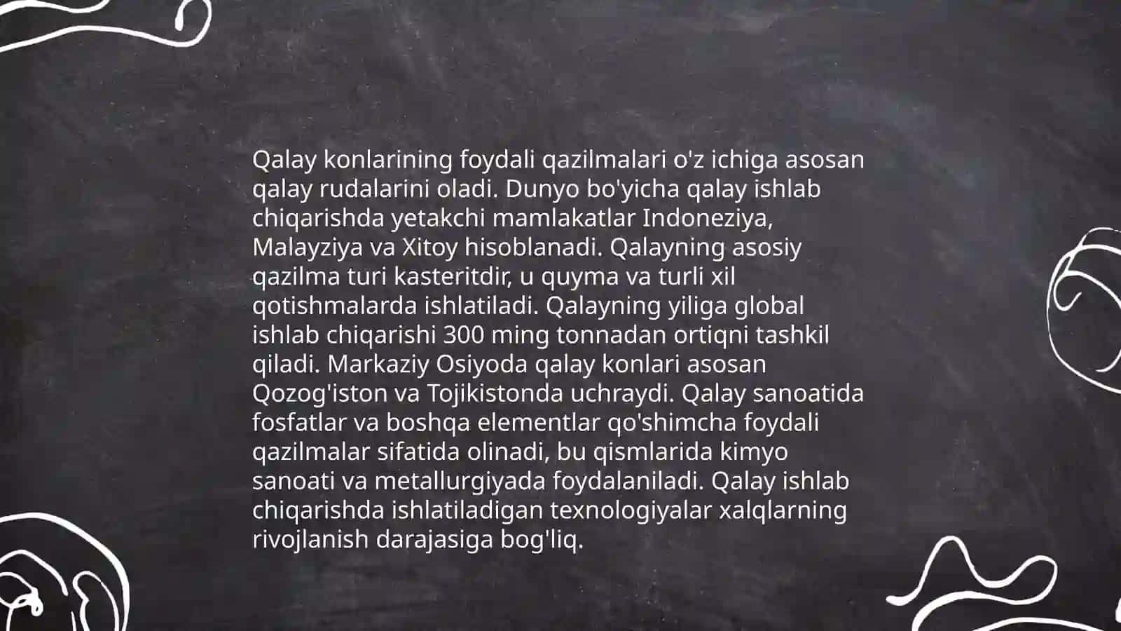 Qorgoshin va qalay birikmalari 4