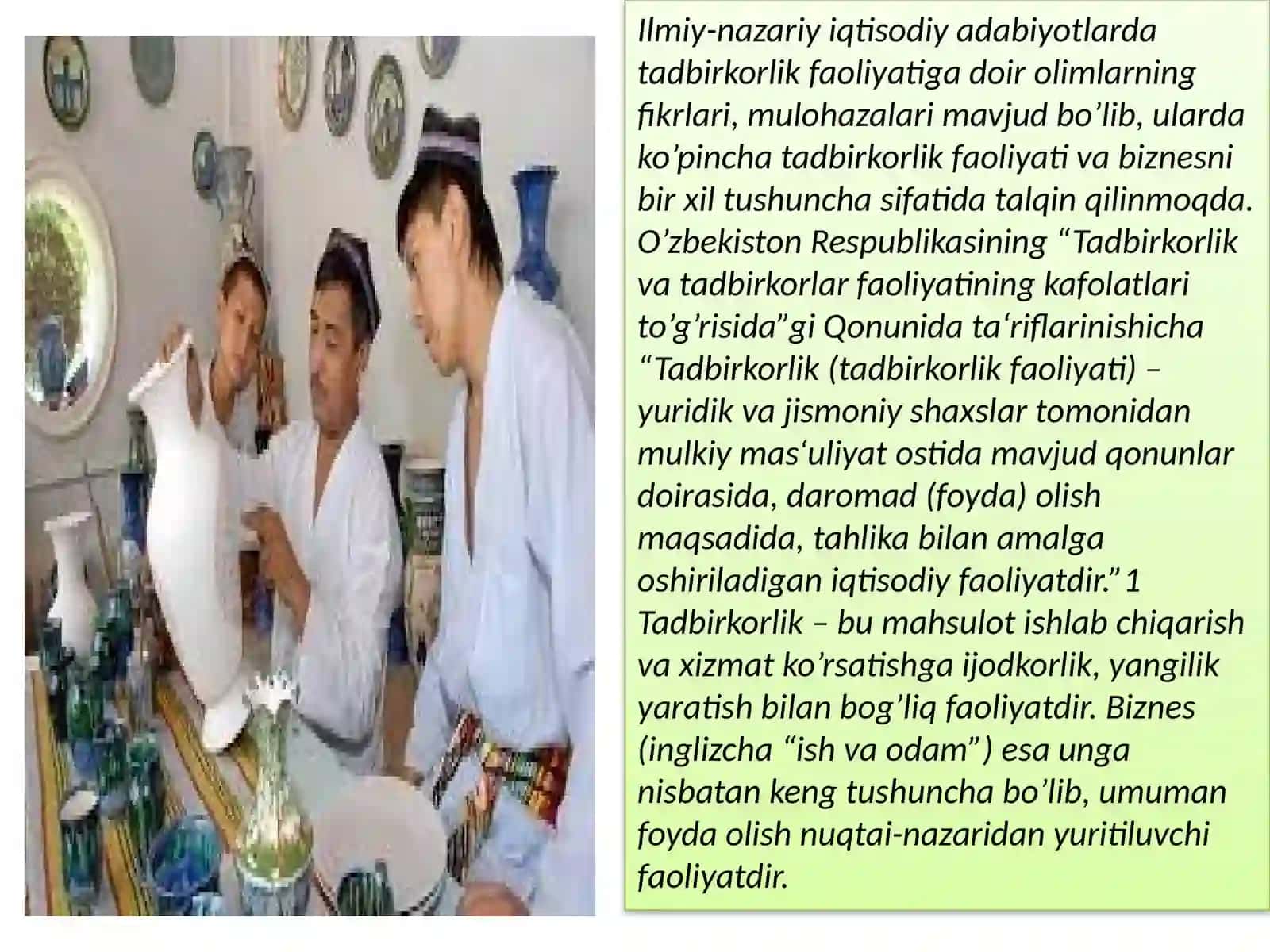 Tadbirkorlikning tashkiliy huquqiy asoslari 4