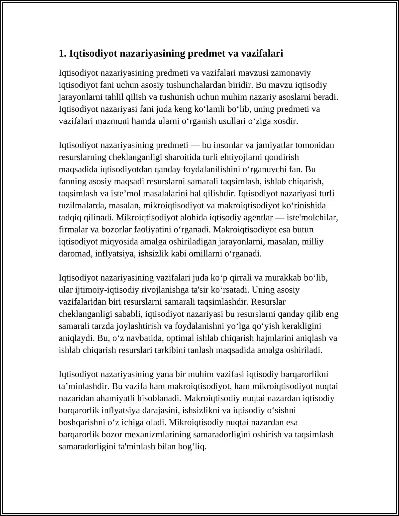 IQTISODIYOT NAZARIYASI 4