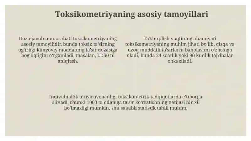 Toksikometriya ahamiyati 4
