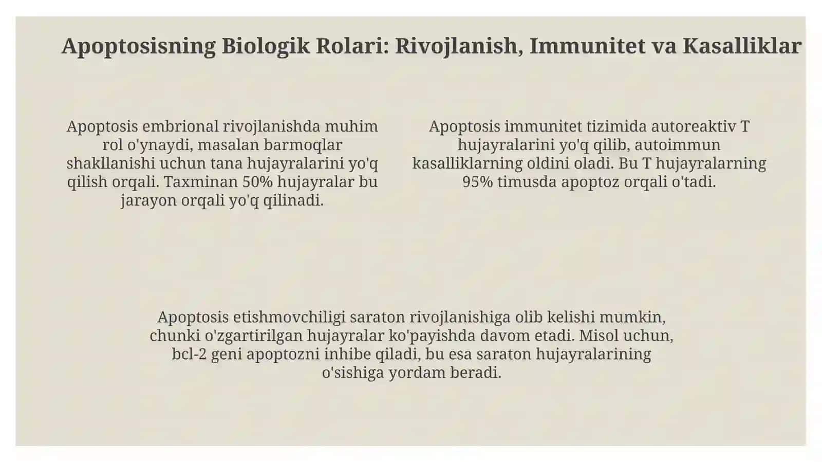 Hujayra apoptozi va uning biologik ahamiyati 4