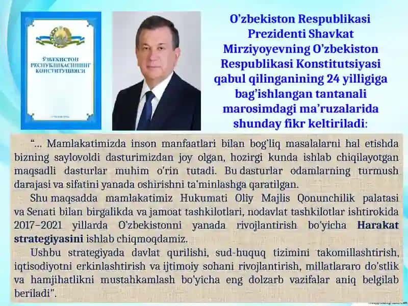 XARAKATLAR STRATEGIYASI VA UNGA ASOSIY YO’NALISHLAR ORQALI o’ZBEKISTONNI YANADA RIVOJLANTIRISH 4