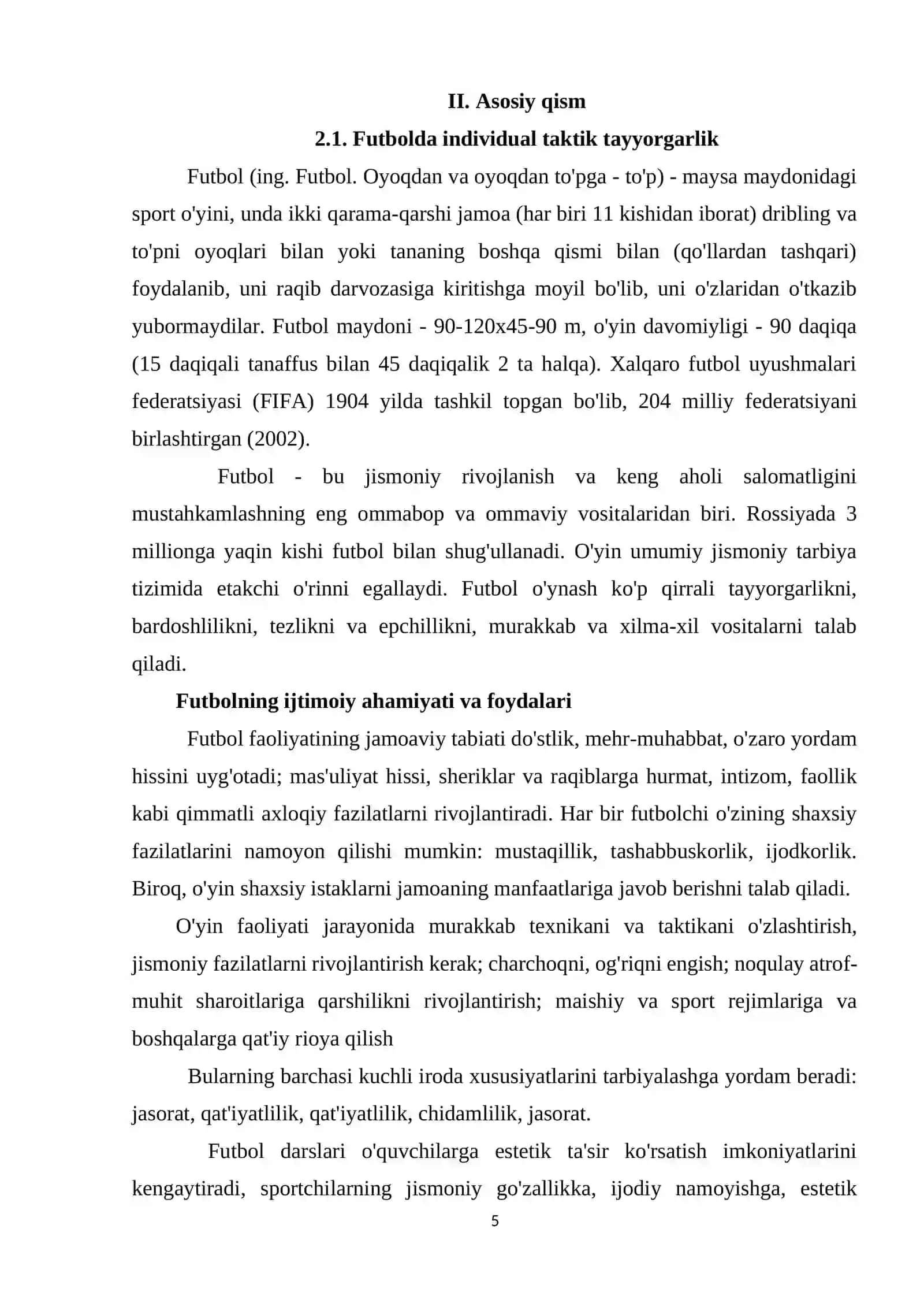 YOSH FUTBOLCHILARNI TAYYORLASHNING O'ZIGA XOS XUSUSIYATLARI SOG’LOM TURMUSH TARZINI SHAKLLANTIRISH 4