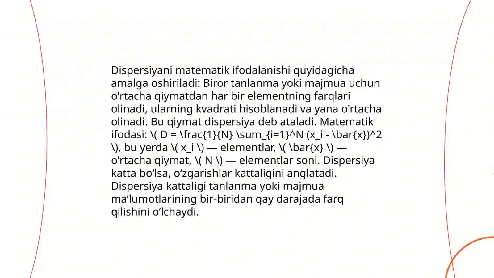 Dispersiya va uning turlari 4