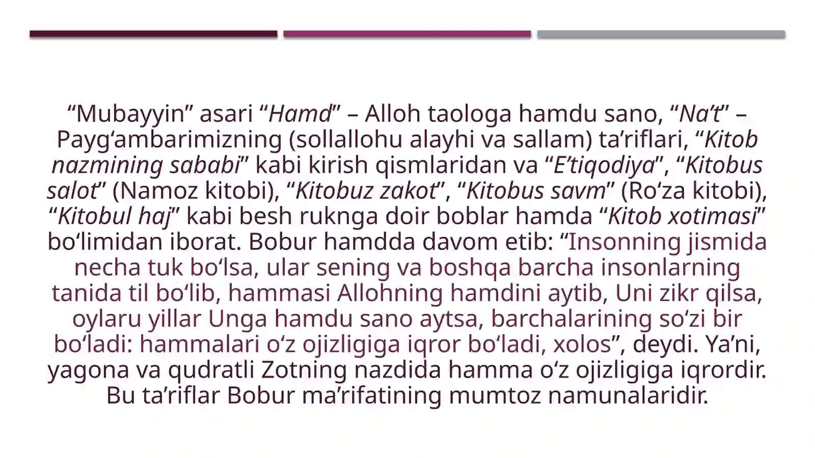 O’zbek adabiyoti tarixi va yangi o’zbek adabiyoti 4