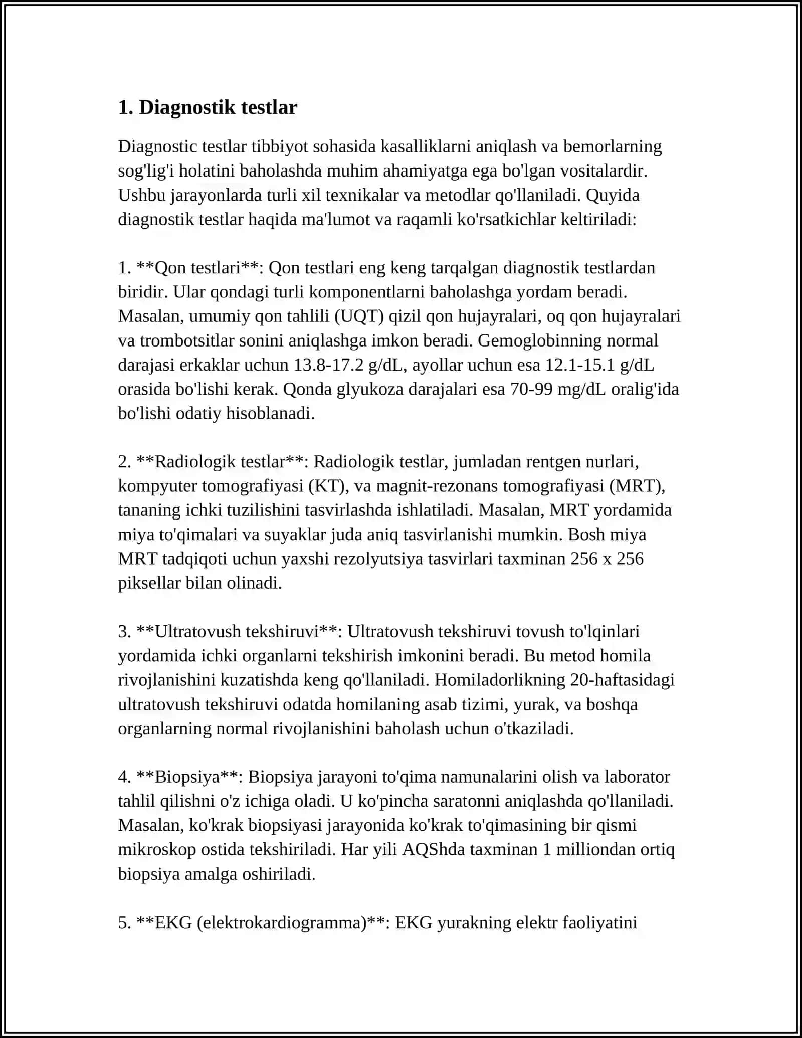 MUSTAQIL ISH Mavzu: PEDAGOGIK DIAGNOSTIKADA QOʻLLANILADIGAN VOSITALAR 4
