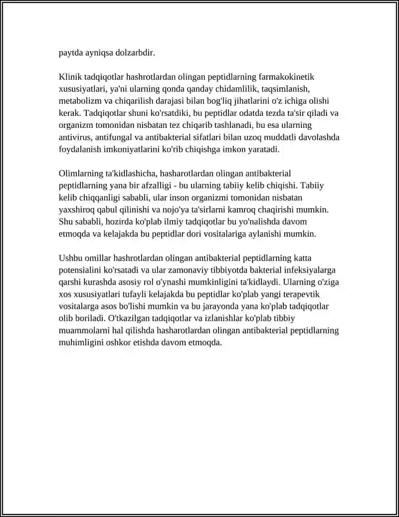 Hasharotlarning Tibbiyotdagi Ahamiyati 4