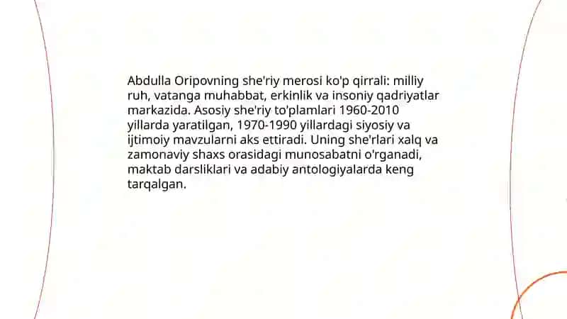 Abdulla Oripov va uning faoliyati 4