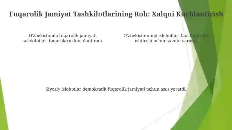 O'zbekistonning Demokratiya Yo'li: Asosiy Islohotlarga Nazar 4