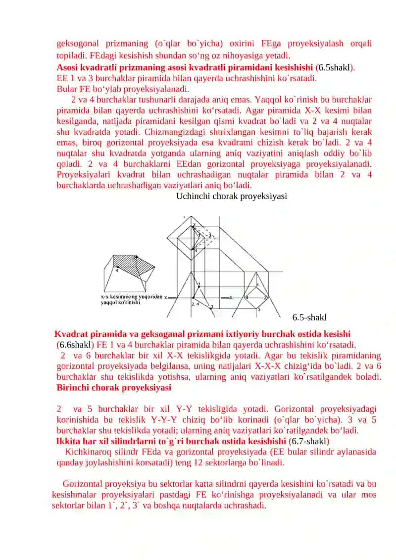 Sirtlarning  o’zaro  kesishuvi.Ko’pyoqliklar Ko’pyoqli sirt. 4