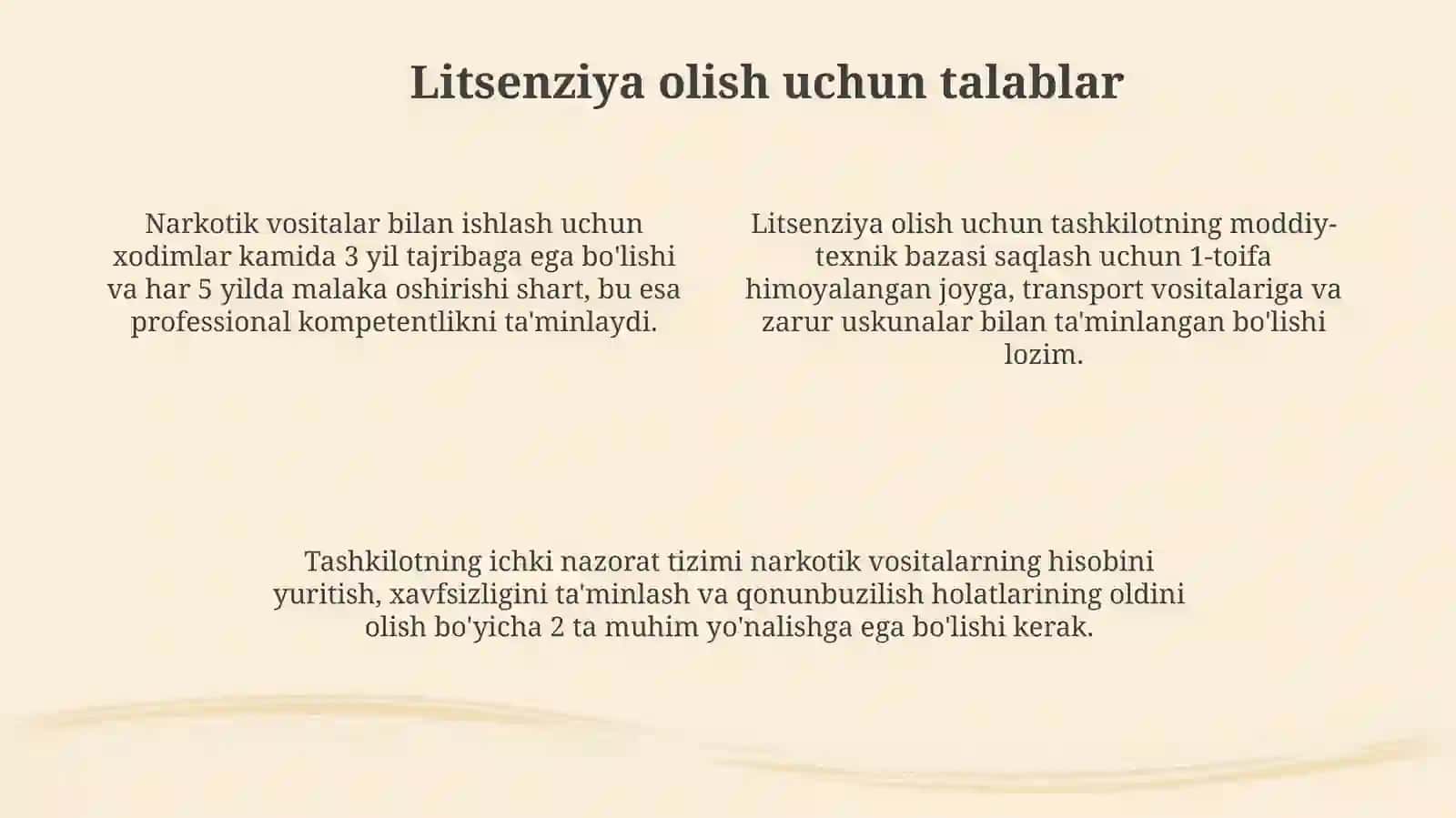 Giyohvand dori vositalariga litsenziya berish tartibi 4