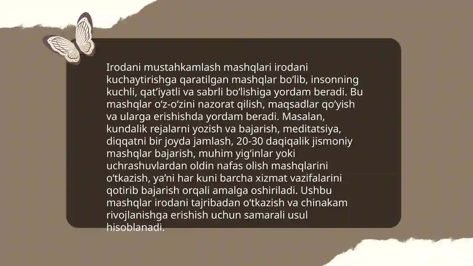 Irodani rivojlantirish usullari 4
