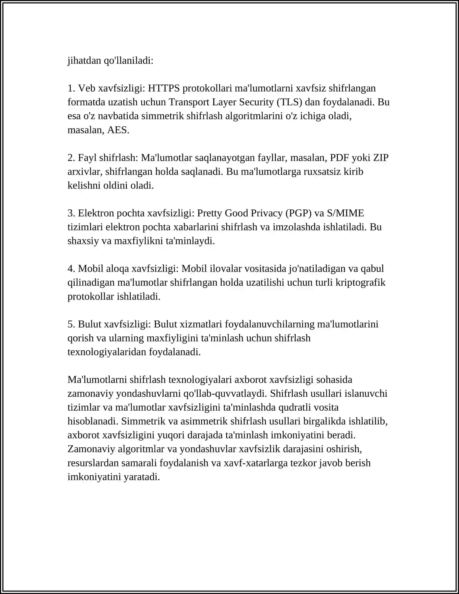 AXBOROT XAVFSIZLIGINI TAMINLASHNING ZAMONAVIY USULLARI VA AMALIY YONDASHUVLARI 4