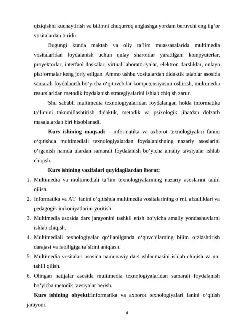 Informatika va AT ni o‘qitishda multimediali texnologiyalardan foydalanish 4