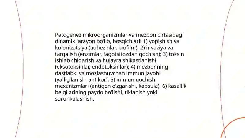 Tibbiyotda Yuqumli kasalliklarni kelib chiqishi va ularni davolash usullari 4