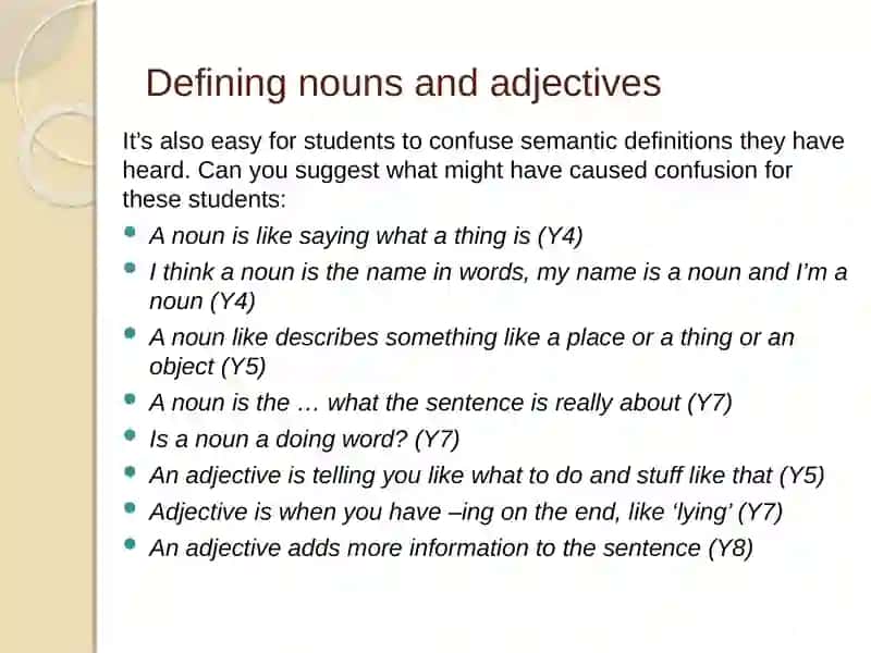 Nouns and adjectives 4