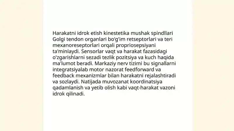 Vaqt, harakat vazoni idrok qilish 4