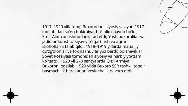 Buxoro SSRni tashkil topishi 4