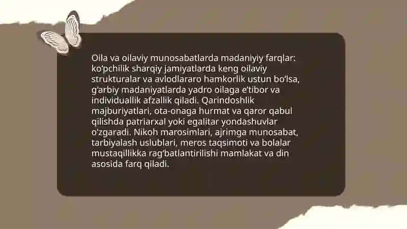 Dunyo xalqlari madaniyatidagi umumiylik va farqlar 4
