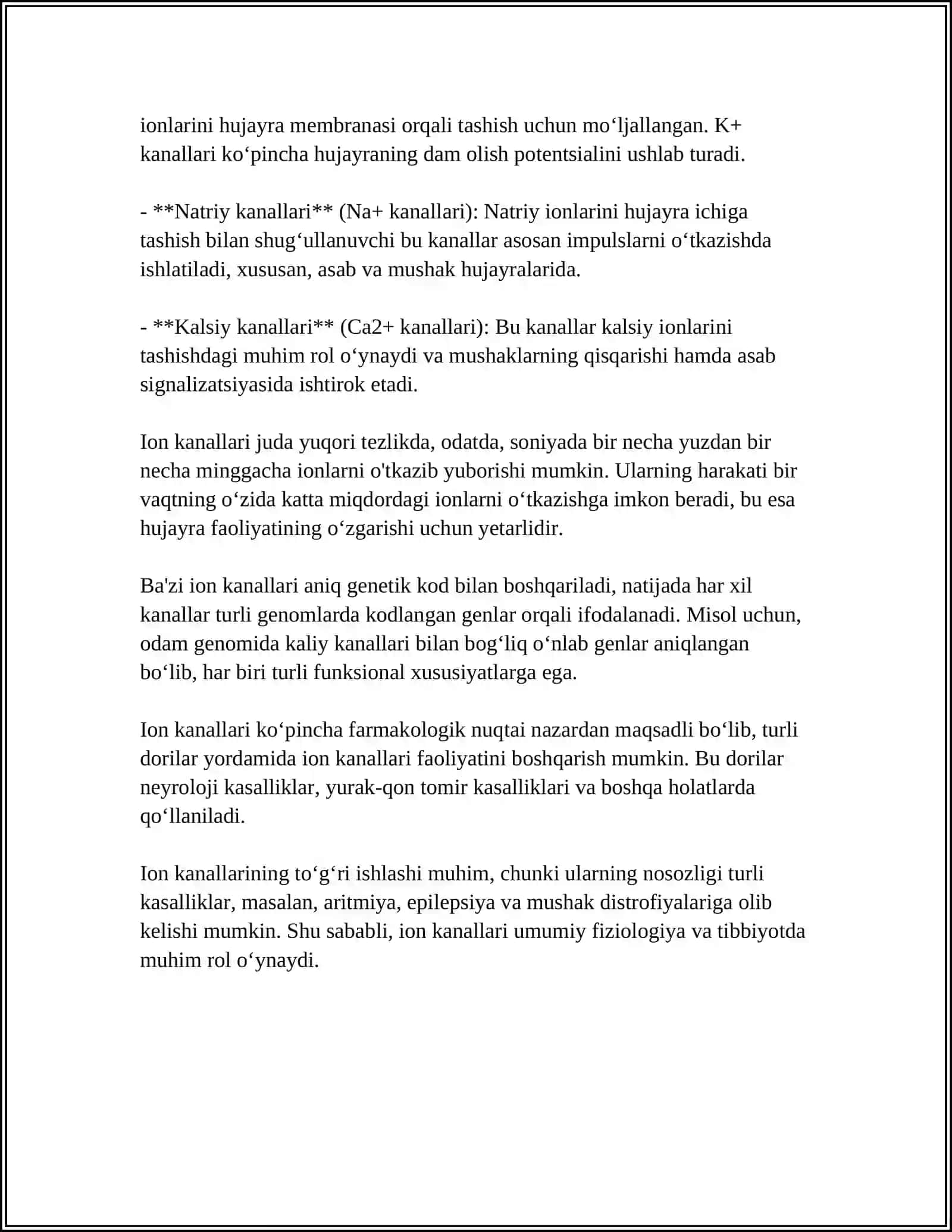 ION KANALLARI IYANA FORLAR VA KANALA FORMERLAR ASOSIDA TASVIRLANISHI 4