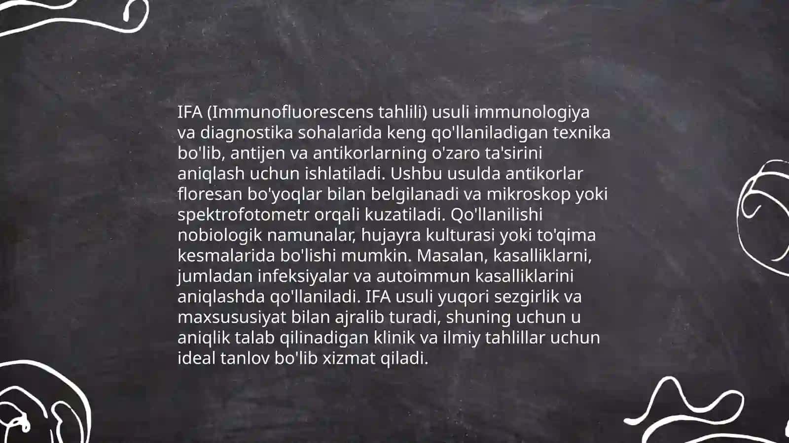 Immunoflouresans analiz (IFA) texnikasi 4