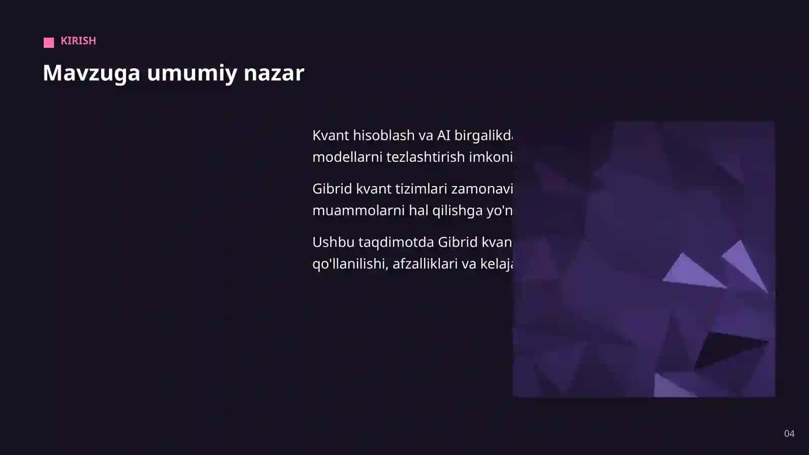 KVANT HISOBLASH VA AI 4
