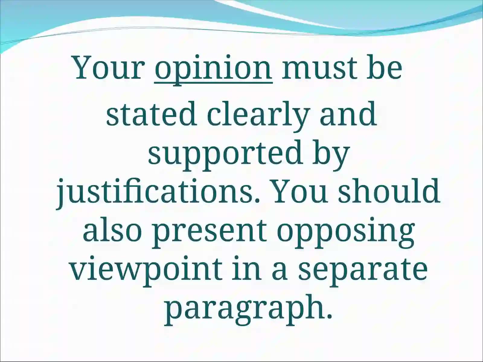 My  Opinion 4
