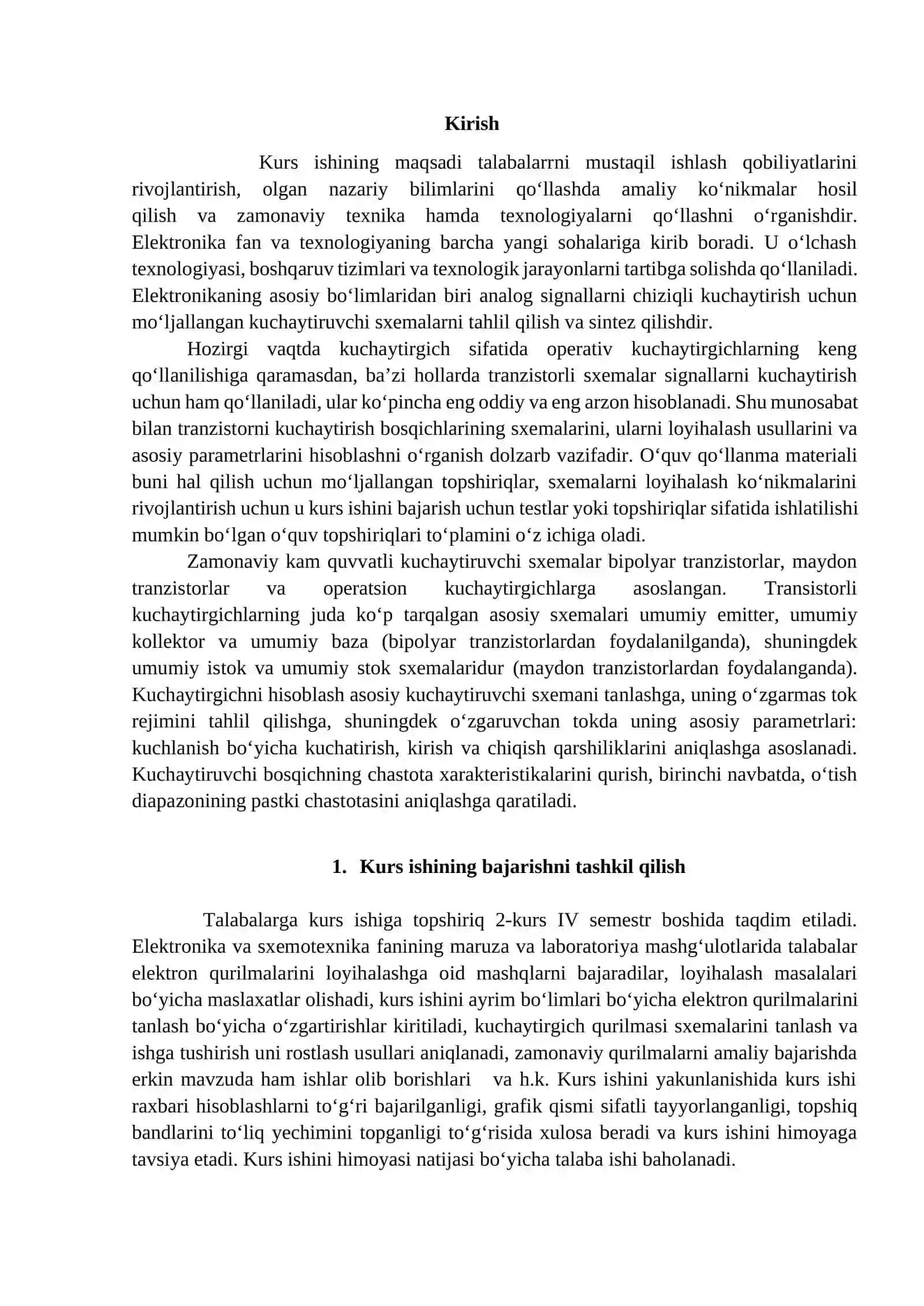 Teskari bog‘lanish kiritilganda kuchaytirgichni parametrlarini xisoblash 4