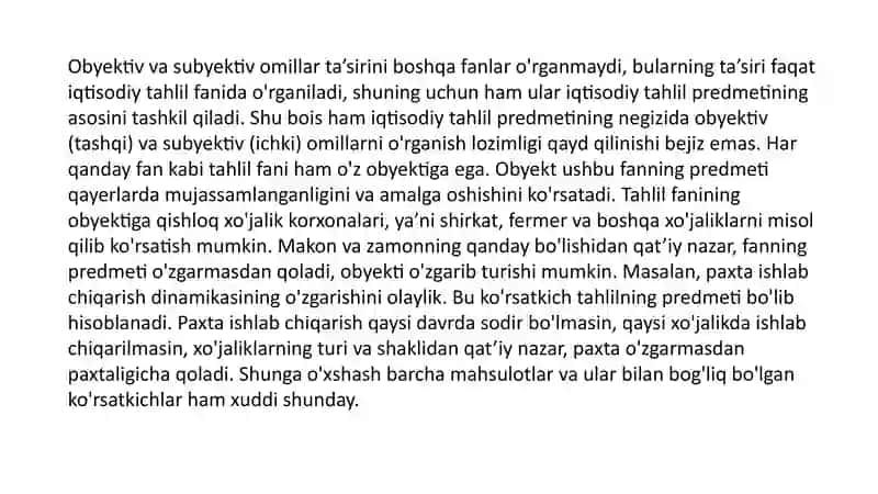 MAHSULOTLARNI TAHLIL QILISH 4