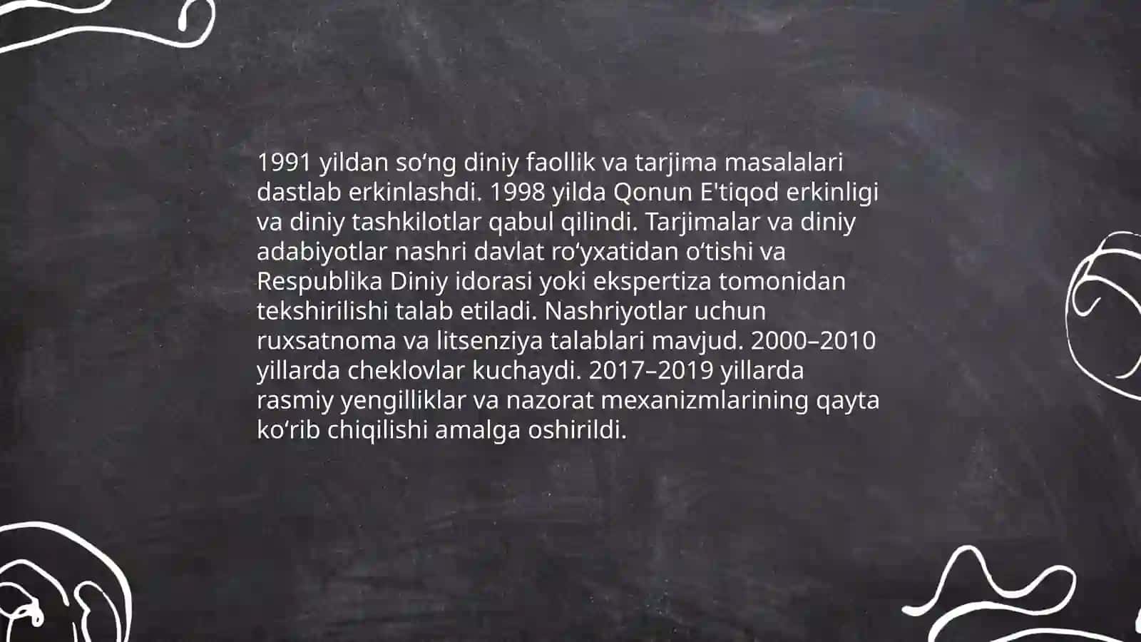 Mustaqilik yillarida Quronning ozbek tiliga tarjima qilinishi va tafsilotlari haqida taqdimot tayarlash 4